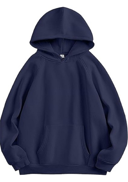 Unisex Kapüşonlu Kanguru Cepli Oversize Sweatshirt Hoodie