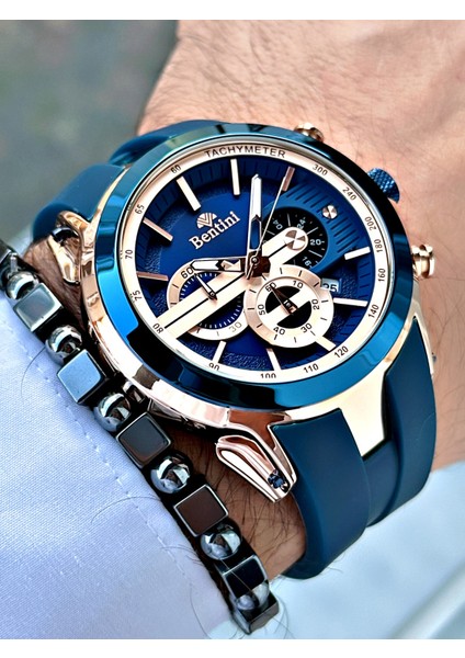 Slikon Kayışlı Fonksiyonlu Erkek Kol Saati