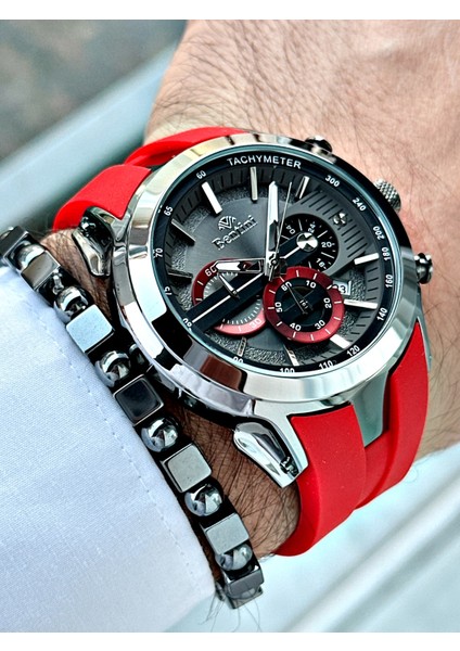 Slikon Kayışlı Fonksiyonlu Erkek Kol Saati