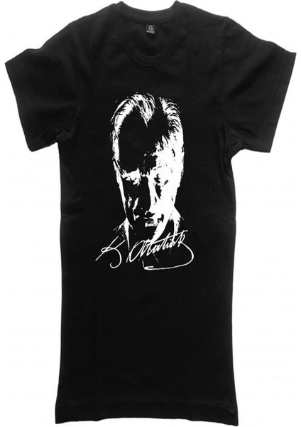 Atatürk Baskılı Tişört Siyah