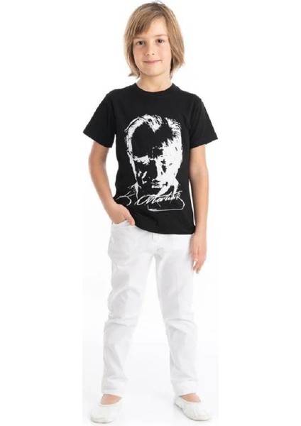 Atatürk Baskılı Tişört Siyah fiyatları