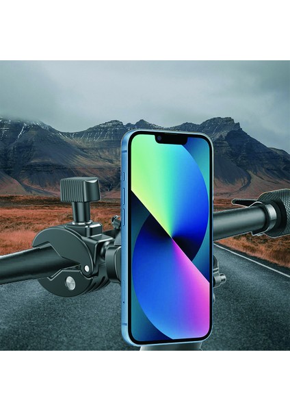 Go Des GD-HD903 Magnetik Magsafe Sarsıntı Önleyici Motosiklet ve Bisiklet Telefon Tutucu Siyah