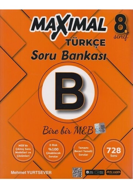 Maximal 8. Sınıf Türkçe (B) Soru Bankası