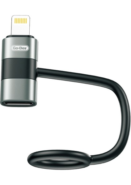 GD-CT068 Lightning To Type-C Data ve Hızlı Şarj Adaptörü Siyah