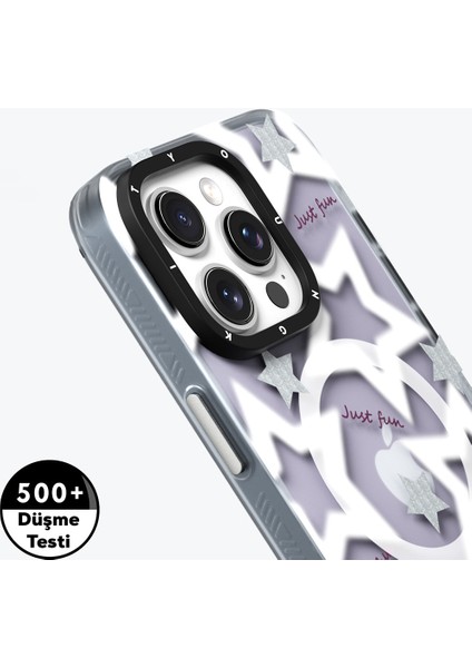 Apple iPhone 15 Pro Max Kılıf Magsafe Özellikli Airbagli Çift Katmanlı Youngkit Star&butterfly Serisi Mor fiyatları