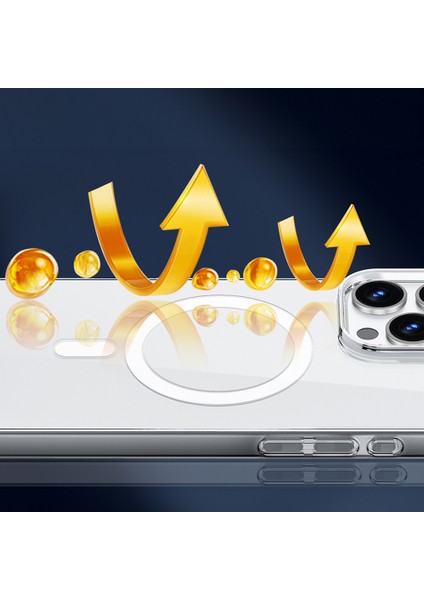 Apple iPhone 16 Plus Uyumlu Kılıf Magsafe Şarj Özellikli Wiwu YXK-207 Invisible Pro Sert Pc Kapak Şeffaf