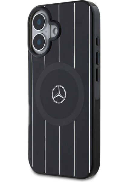 Apple iPhone 16 Plus Kılıf Mercedes-Benz Lisanslı Magsafe Özellik Çift Katman Paralel Çizgi Desenli Siyah fiyatları