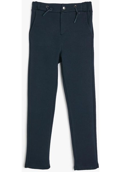 Erkek Çocuk Pamuklu Cep Detaylı Beli Bağlamalı Eşofman Altı