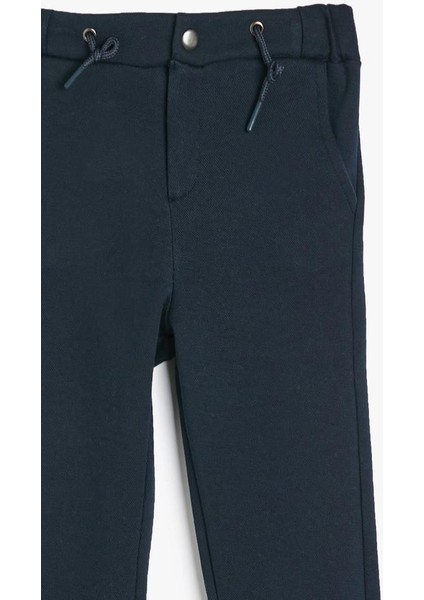 Erkek Çocuk Pamuklu Cep Detaylı Beli Bağlamalı Eşofman Altı modelleri