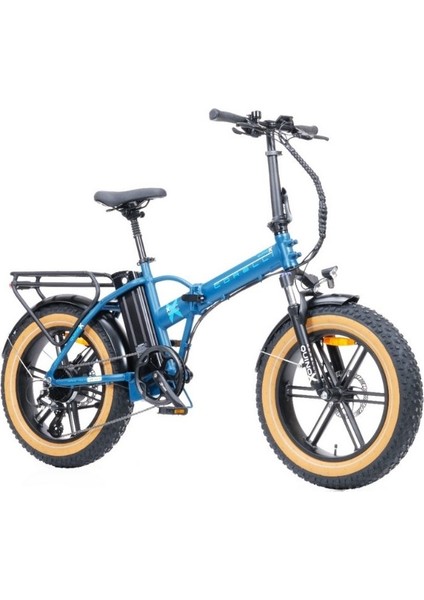 Quinox - 20'' Jant - Elektrikli Katlanır ( Fat Bike ) Bisiklet - Haki