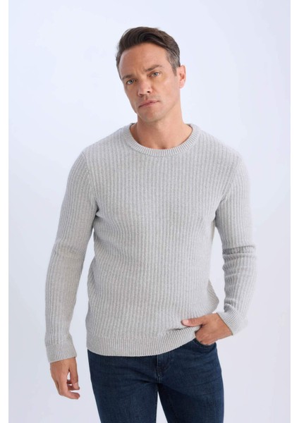 Standart Fit Bisiklet Yaka Triko Kazak E0811AX24WN modelleri