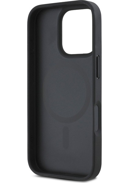 Apple iPhone 16 Pro Max Kılıf Dkny Orjinal Lisanslı Magsafe Şarj Özellikli 3D Yazılı Repeat Pattern Siyah fırsatları
