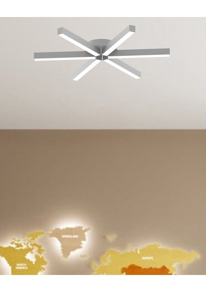 Borde (Gri Kasa, Sarı Işık) Ledli Modern Plafonyer LED Avize Salon Mutfak Oturma Odası Antre Hol Çocuk Odası LED fiyatları