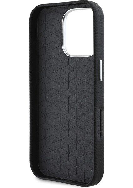 Apple iPhone 16 Pro Kılıf Bmw Orjinal Lisanslı Tam Sarılmış Kevlar Tasarımlı Metal Logo Suni Deri Siyah fırsatları