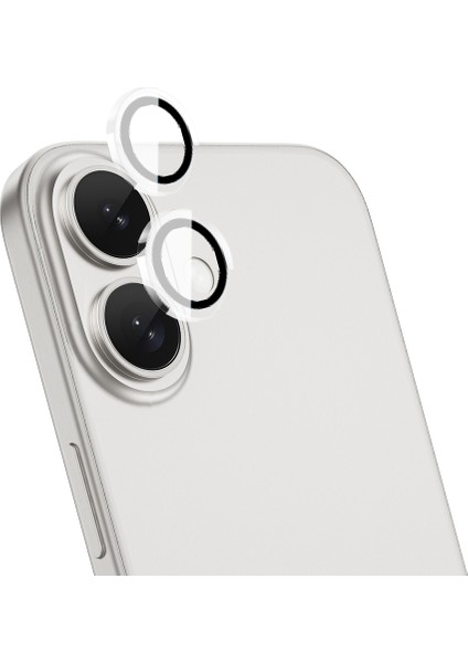 iPhone 16 Plus LG-007 Anti Reflective Kamera Lens Koruyucu Uygulama Aparatlı