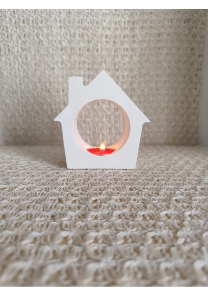 Ev Figürlü Dekoratif Mumluk Tealight 2