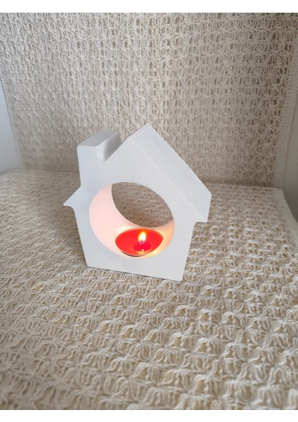 Ev Figürlü Dekoratif Mumluk Tealight 2 modelleri
