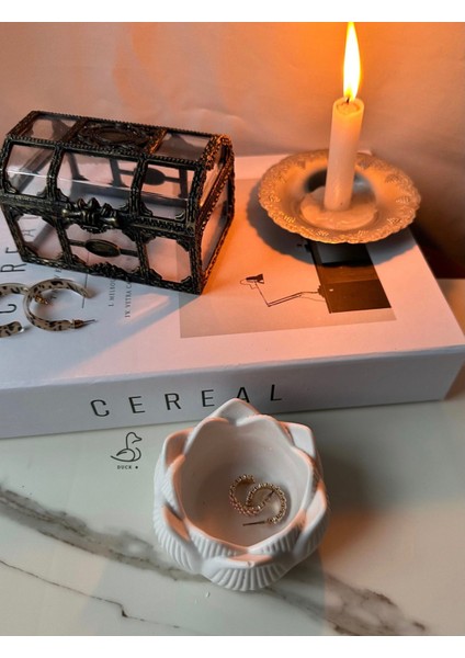 Lotus Çiçeği Dekoratif Tabak/mumluk