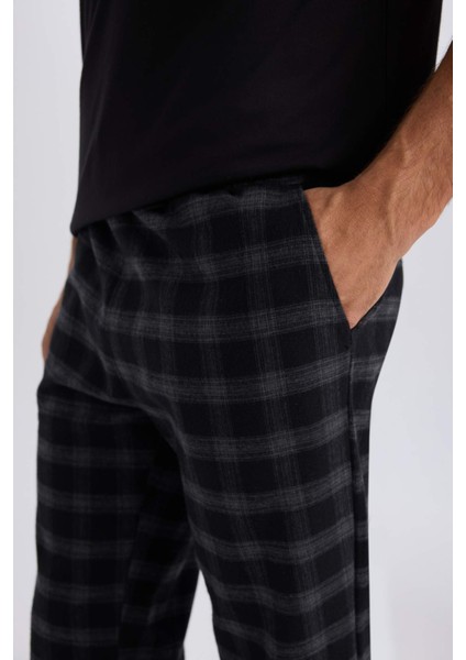 Regular Fit Kareli Cepli Uzun Boy Pijama Altı C6119AX24WN indirimleri