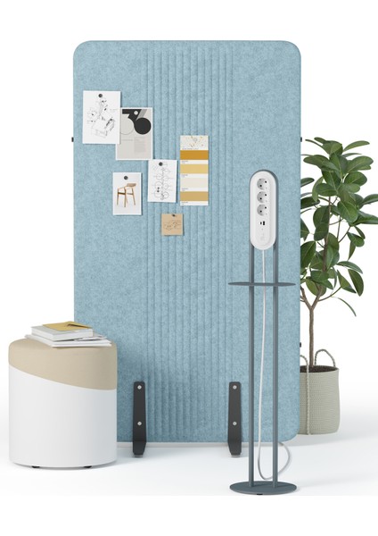 Blue Standlı Priz 3 Metre Mavi