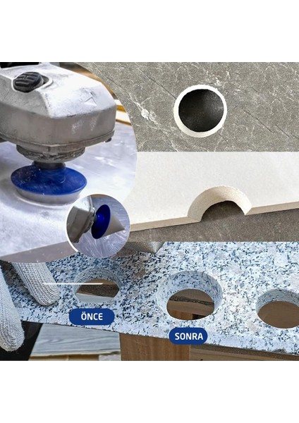 6261 Granit Seramik Fayans Için M14 Elmas Konik Taşlama 0-70 mm