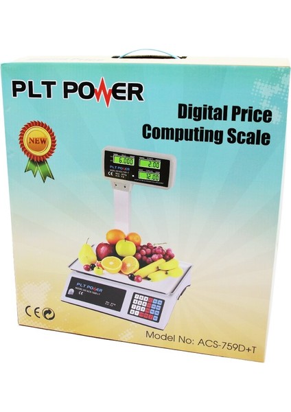 40 Kg Kafalı Dijital Terazi ACS-759D+T (K0)