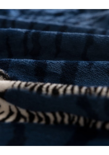 Zerbesse Çift Kişilik Welsoft Polar Baskılı Battaniye - Lacivert fırsatları