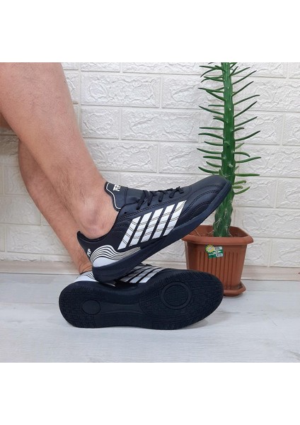 M.p 1351 Siyah-Beyaz Kaymaz Taban Futsal Futbol Ayakkabı