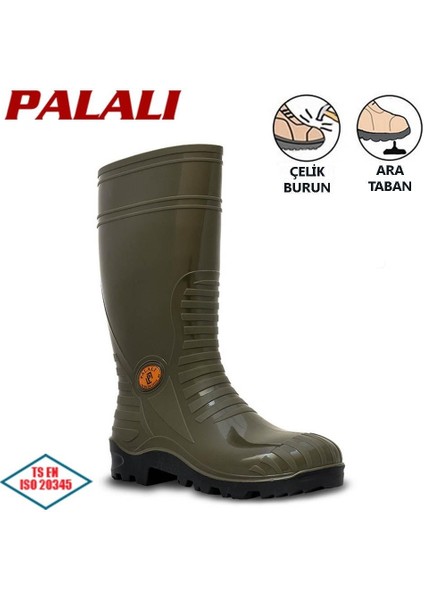 S5 Pvc Çizme Çelik Burunlu Ara Tabanlı