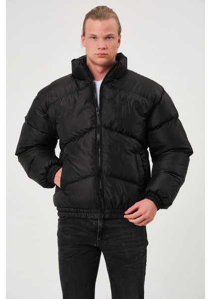 Yağmur Rüzgar Geçirmez Bomber Oversize Çapraz Kesimli Mont Ceket Kaban Waterproof