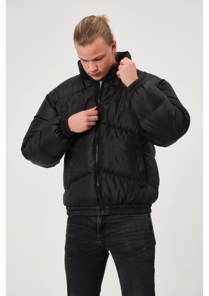 Yağmur Rüzgar Geçirmez Bomber Oversize Çapraz Kesimli Mont Ceket Kaban Waterproof