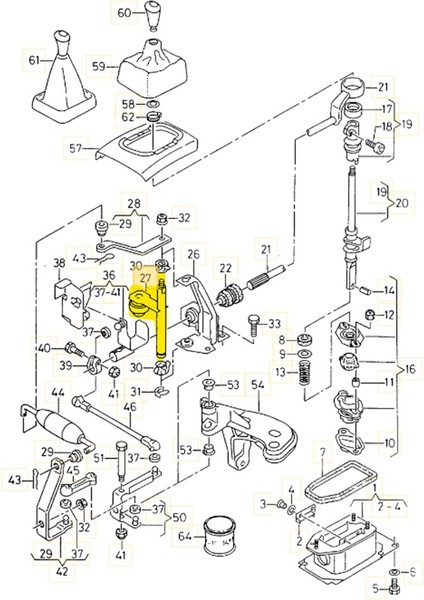 Seat Cordoba 1993-1999 Vites Geri Hareket Mili 1H0711173