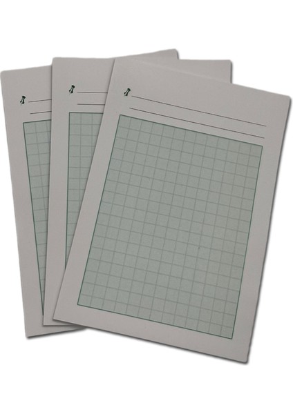 Milimetrik Renkli Bloknotlar - 3 Ad/A5