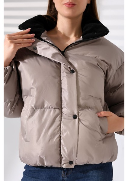 Kadın Yaka Kürklü Oversize Mont fiyatları