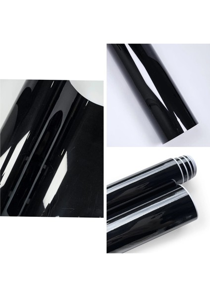 Piano Black Siyah Hava Kanallı Parlak Koruma Jelatinli Folyo 30CM x 2 Metre