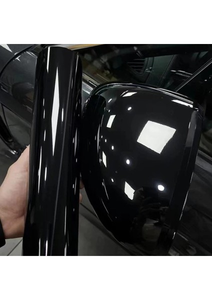 Piano Black Siyah Hava Kanallı Parlak Koruma Jelatinli Folyo 30CM x 2 Metre