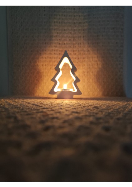 Yılbaşı Ağacı Figürlü Dekoratif Mumluk Tealight 2