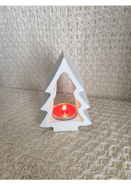 Yılbaşı Ağacı Figürlü Dekoratif Mumluk Tealight 2