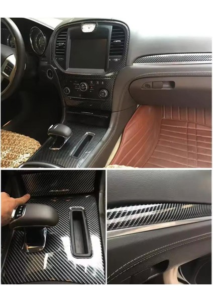 5d Siyah Karbon Fiber Folyo Hava Kanallı Ultra Parlak Boyut: 50CM x 2 Metre