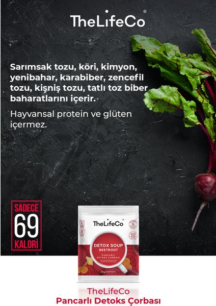 Beetroot Soup Pancarlı Detoks Çorbası (Katkısız Glutensiz Vegan) x 4 Adet