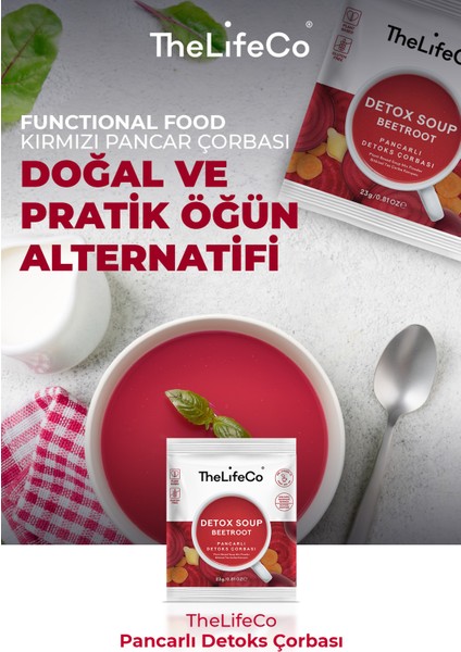 Beetroot Soup Pancarlı Detoks Çorbası (Katkısız Glutensiz Vegan) x 4 Adet