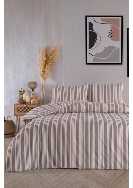 Cool Natural Pamuk Iplik Boya Nevresim Seti Çift Kişilik - 200X220 cm