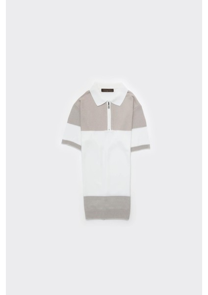 Fermuarlı Polo Yaka Kısa Kol Erkek T-Shirt fırsatları