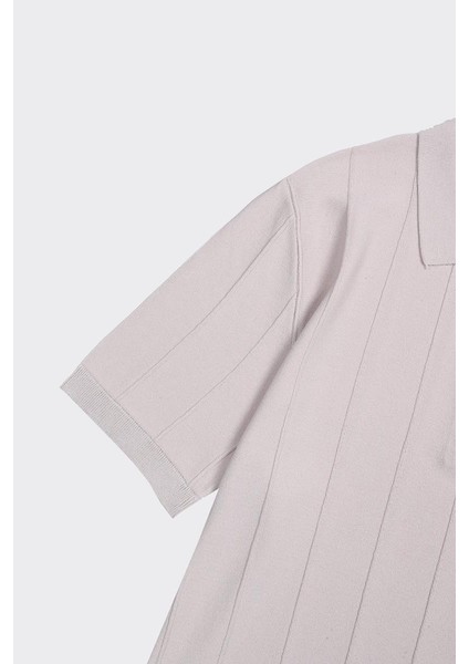 Fermuarlı Polo Yaka Kısa Kol Erkek T-Shirt modelleri