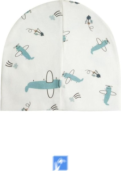 %100 Pamuk Cotton Uçak Baskılı Erkek Bebe Penye ( 2-5 Yaş )