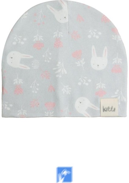 %100 Pamuk Tavşan Baskılı Cotton Kız Bebe Penye ( 2-5 Yaş )