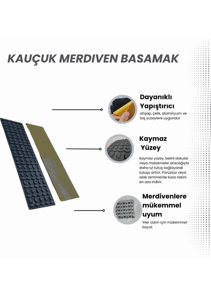 Kaymaz Kauçuk Merdiven Basamak 6 Lı Paket modelleri
