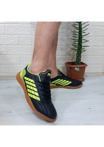 M.p 1351 Siyah-Sarı Kaymaz Taban Futsal Futbol Ayakkabı