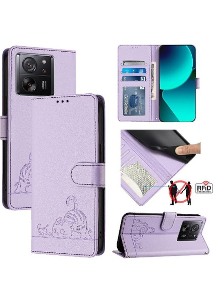 Xiaomi Redmi Için Kılıf K60 Ultra Kart Yuvası Tutucu Kickstand Cüzdan Flip Kedi (Yurt Dışından)