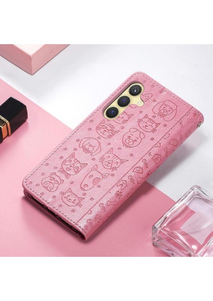 Samsung Galaxy S24 Darbeye Kapak Kapak Karikatür Hayvanlar Deri (Yurt Dışından) modelleri